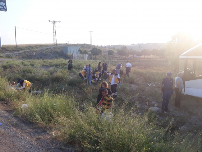 Ankara'da otobüs kazası: 15 yaralı